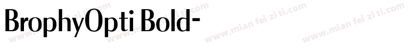 BrophyOpti Bold字体转换